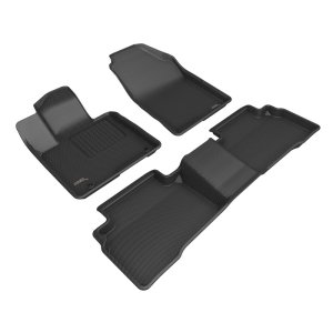 Hyundai Tucson Floor Mat Set - Front + Rear - 3D MAXpider - Kagu Series - Black - `23-`24